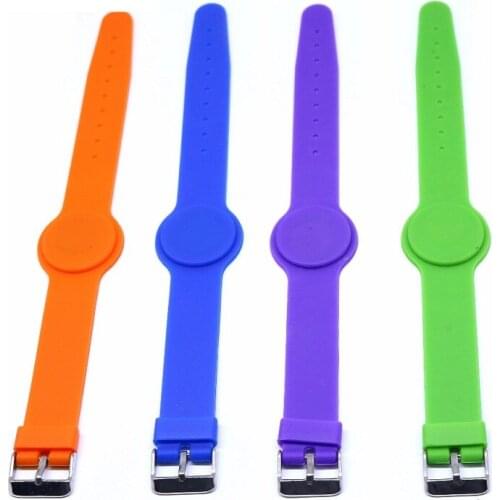 Adjustable rewritable RFID silicone bracelet wrist strap waterproof T5577 Chip