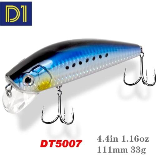 D1 Fishing Minnow Floating Lure 111mm 33g Crankbait Wobblers Isca Pesca Fishing Tackle Artificial Bait For Sea Bass