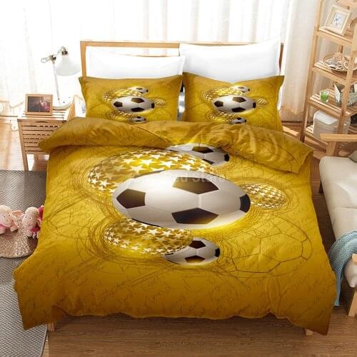 Sports Football Bedding Set Ball Kids 3d Duvet Cover Sets Comforter Bed Linen Twin Queen King Single Size Fashion Luxury Gift