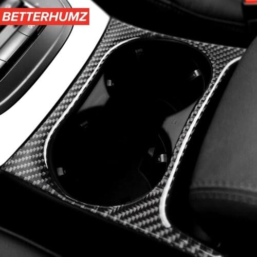 Car Styling Interior Carbon Fiber Water Cup Holder Panel Trim Sticker Decals For Audi Q5 (2010-2018) SQ5 (2013-2017) Accessories