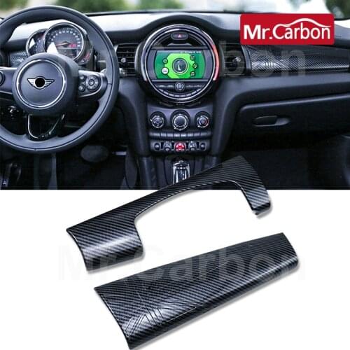 Car Interior Styling Carbon Style Decoration Sticker Dashboard Panel Protection Cover For BMW MINI ONE Cooper S JCW F55 F56 F57