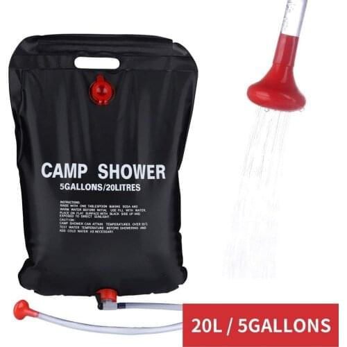 20L PVC Water Bag Outdoor Shower Bag Foldable Solar Energy Heated Camping Travel Hiking Tool Climbing Picnic Water Storage