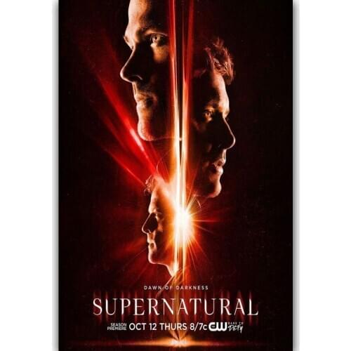 Supernatural Hot US TV Series Show New Season-Silk Art Poster Wall Sicker Decoration Gift