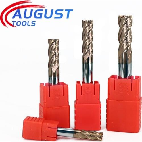 Cnc Fraise carbure HRC60 4 Flute Cutting Alloy Carbide Tungsten Steel Milling Cutter End Mill For Freze ucu Metal Milling Tools