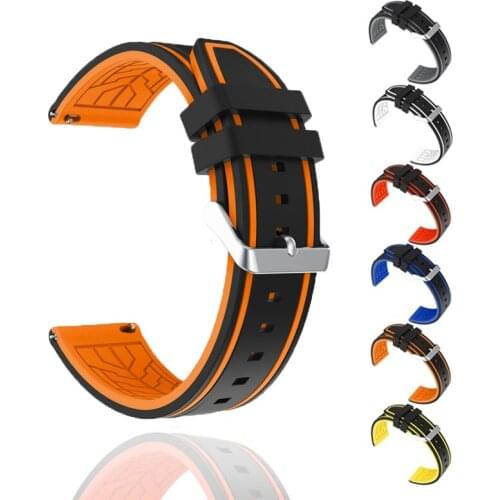 20mm 22mm 24mm 26mm Universal Silicone Strap Quick Release Breathable Bracelet Wrist Band for Samsung Huawei Huami Smart Watch