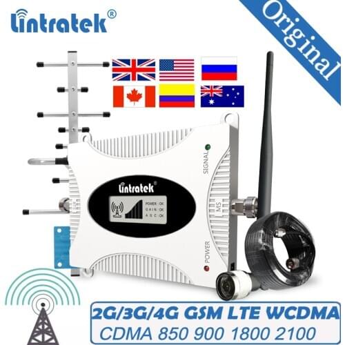 850 CDMA GSM Cellular Repeater Signal Amplificador Signal Repeater LTE 900 1800 1900 AWS 1700 2100 Amplifier