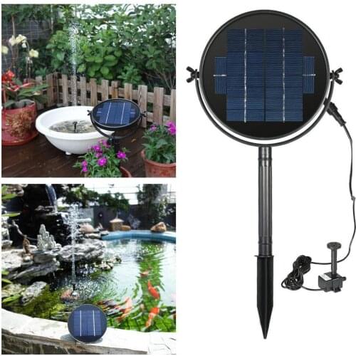 Waterproof Solar Standing Water Fountain for Aquarium Fountains Pond Pool Spout Patio Garden Fountains Bird Baths