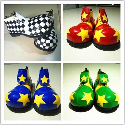 Adults funny clown shoes Star clown boots party supplies halloween cosplay prop