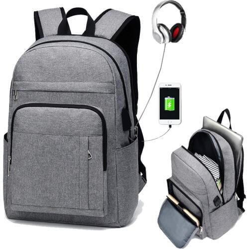 15 inch Laptop Backpack Waterproof USB Book Bags for School Backpack Casual Rucksack Daypack Oxford Canvas Fashion Man Backpacks