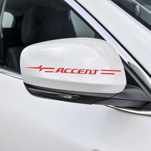 2pcs/set NEW SPORT Car Rearview Mirror Reflective Sticker For Hyundai Accent Car accessories