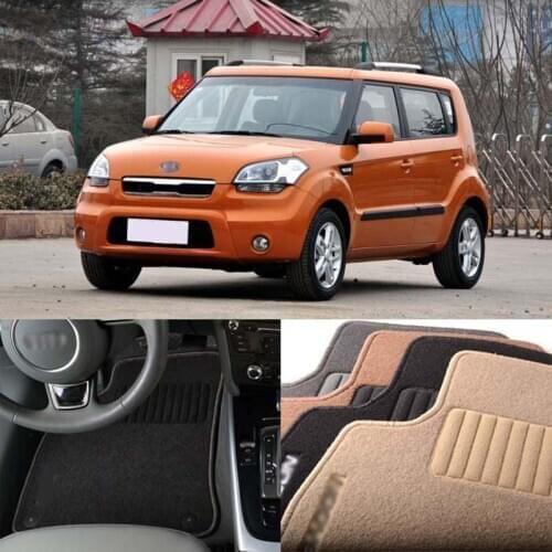 3pcs Premium Auto Fabric Nylon Anti-slip Floor Mats Carpet For KIA Soul 2009-2015