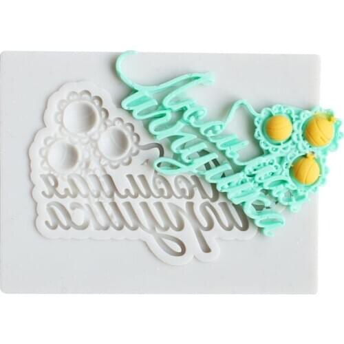 Alphabet Beautiful Flowers ball silicone mold fondant mold cake decorating tools chocolate gumpaste mold