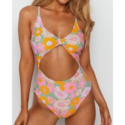 Asangline White One-piece Swimwear