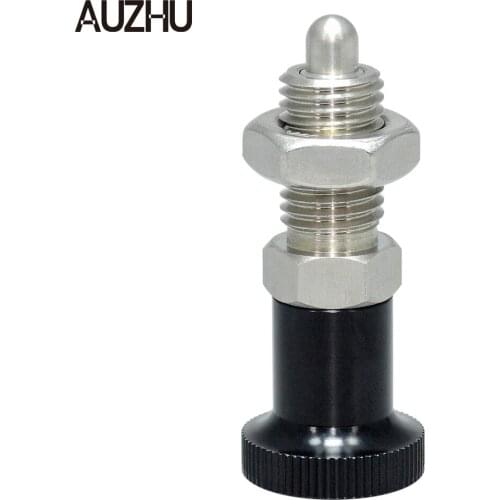 AUZHU PTRS-Stainless Steel Indexing Plunger,Spring Plunger,Return Type Knob Screw,Bolt With Spring Lock Pins Dia M5/6/8/10/12/16