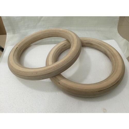 Free shipping 2pcs/lot wood wooden 1.25" 32mm Portable Gymnastics Rings home fitness Gym crossfit strength training