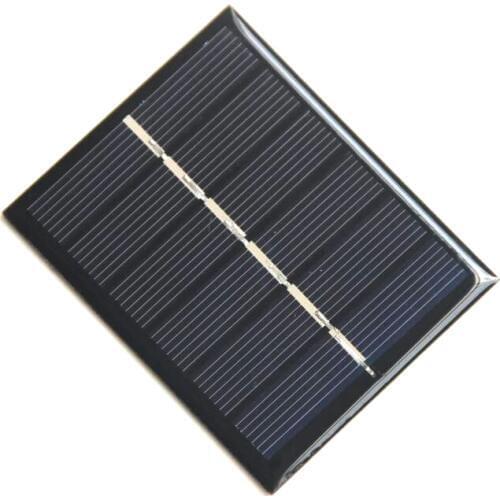 BUHESHUI Mini 0.6W 3V Solar Panel Solar Cell Polycrystalline DIY Solar Toy Panel System For 2.4V Battery Study 10pcs/lot 60*75MM
