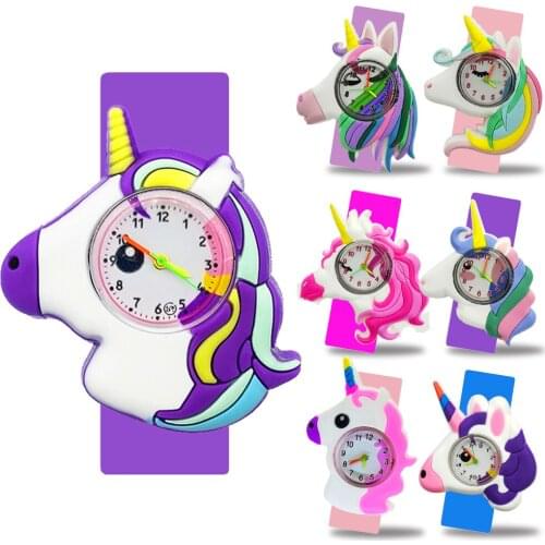New Launch Children Unicorn Watch Child Slap Digital Quartz Watches Kids Boys Girls Christmas Gifts Pony Watch Reloj Unicornio