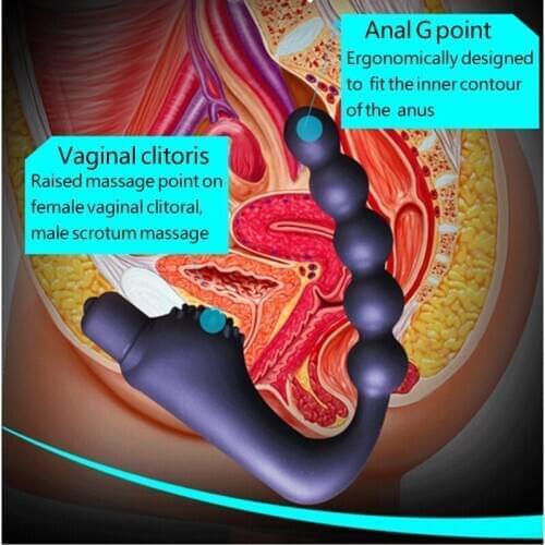 Double Anal Clitoris Stimulator Anal Plug Butt Plug Penis Dildo Vibrator Prostate Massage Lesbian Adult Toys For Women Massager