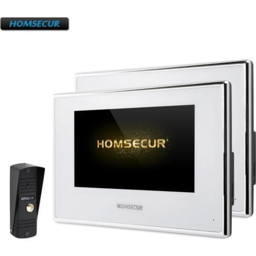 HOMSECUR 7" Wired AHD Video Door Entry Security Intercom with 1.3MP Black Camera BC011HD-B+BM718HD-W