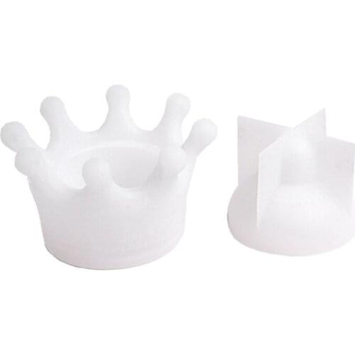 634D DIY Cute Crown Jewelry Storage Box Epoxy Resin Casting Silicone Mold Craft Tools