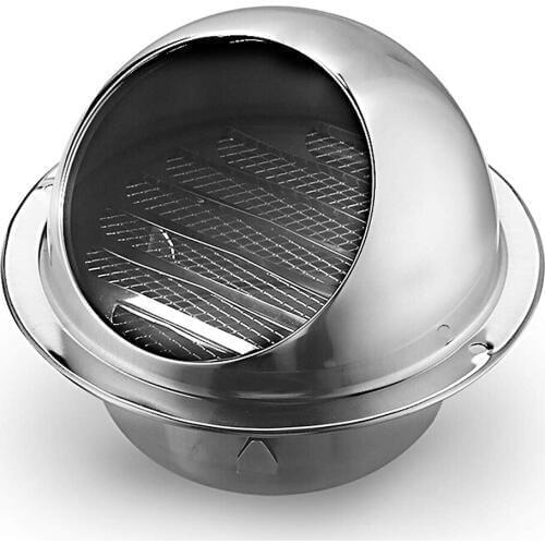 304 Stainless Steel Ventilation Exhaust Cover Air Vent Round Grille Wall Vent Outlet Heating Cooling Waterproof Vent Cap