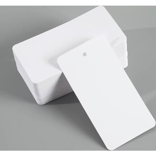 50pcs 4Size Round Square thickening PVC chromatic Hang tag Clothing Shoe bag label Gift Hang tag gift tag 5x5 cm 5x9cm