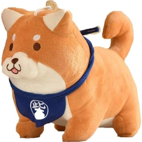 Kirkie Doll Cute Chai Dog Little Dog Plush Toy Puppy Doll Girl Gift Wearing Scarf Puppy Mascot