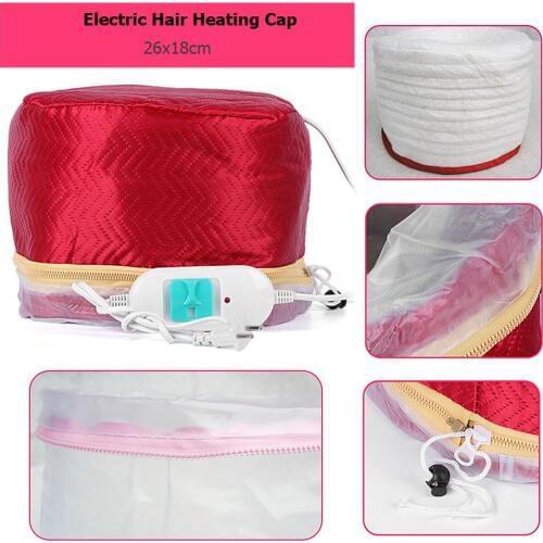 Hair Mask Baking Oil Cap Thermal Treatment Heating Cap Temperature Controlling Protection Electric Hair Styling Care US EU Plug
