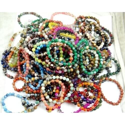 Fashion 8MM Natural Stone Bracelets For Women Men Tiger Eyes Agates Gold Lions head Beaded Bracelets