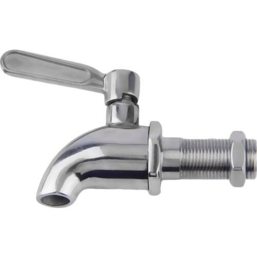 New Durable Stainless Steel Beverage Drink Dispenser Wine Barrel Spigot Faucet Tap For Home Bathroom Kitchen