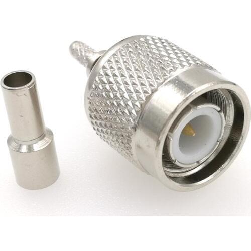 100pcs TNC Male Crimp RF Connector Adapter For RG316 RG178 RG174 LMR100 Cable