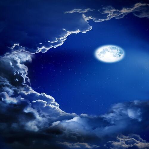 Ceiling Mural Custom 3D Photo Wallpaper romantic night sky and bright moon ceiling mural