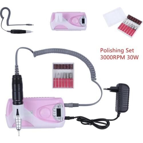 300000RPM Professional Nail Polisher Nail Electric Drills File Acrylic Manicure Tool Pedicure Machine Portable Bit Set New