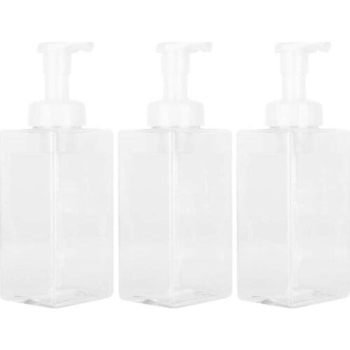 Empty Storage Bottle Foaming Soap Dispenser Refillable Plastic Pump Bottle for Liquid Soap Body Wash Facial Cleanser