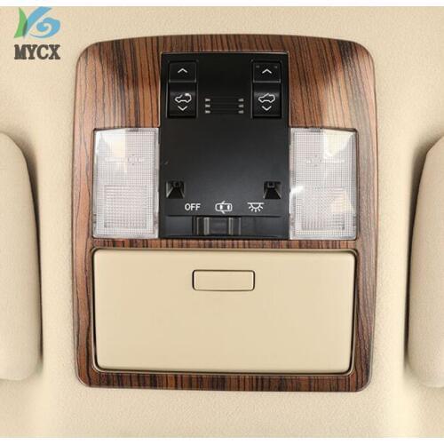 Pine Wood Grain For Toyota Land Cruiser Prado FJ150 150 2010-2018 car Roof Reading Lamp Frame Trim Accessories