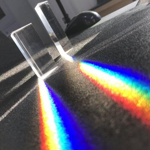 Photography Triangular Prism for Photos Without Stand 25*25*80MM Rainbow Crystal Glass Effects Filter for Photo Studio Shooting