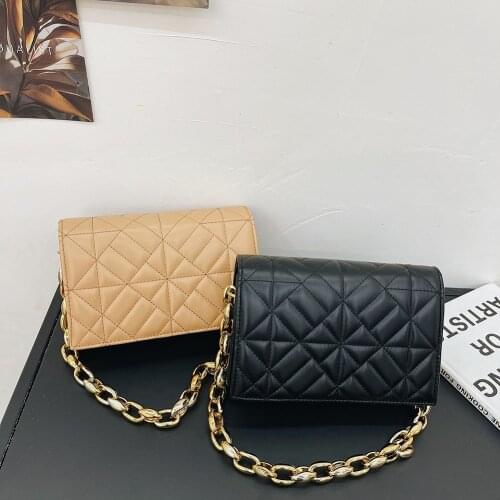 Soft Thick Chain Pu Leather Armpit Retro Shoulder Small Square Bag High Quality Luxury Brand Crossbody Bag for Woman Handbags