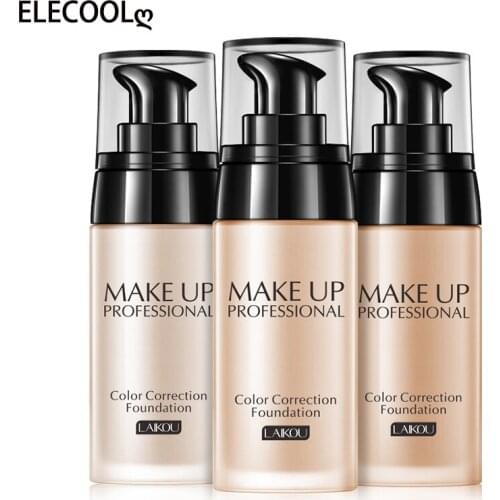 ELECOOL BB Cream Liquid Foundation Cream Waterproof Concealer Long Lasting Face Scars Acne Cover Smooth Moisturizing Makeup