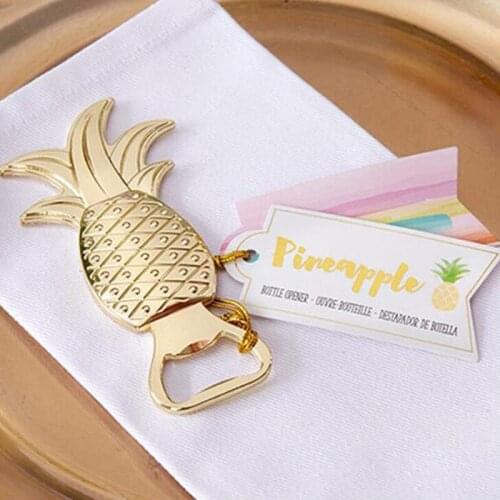10pcs/lot Party Favors Creative Gift Pineapple Opener Cute Baby Shower and Wedding Souvenir For Guests Gifts