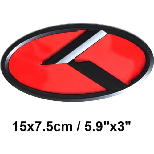150mm Red Large K Logo Front/Trunk Emblem For Kia Sportage Sorento Optima Sedona