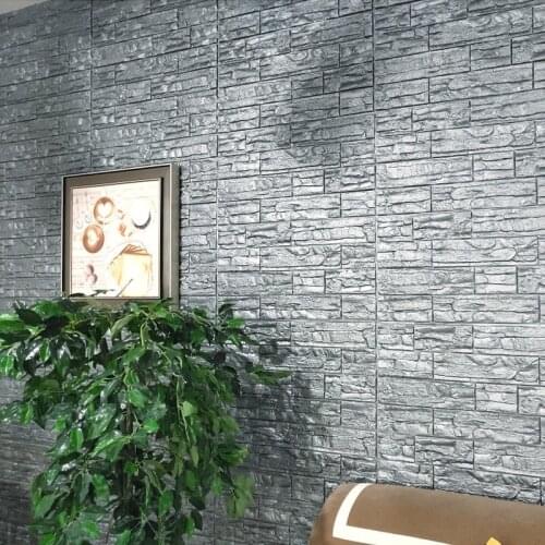Foam Brick 3D Wall Sticker Self-adhesive wallpaper Culture stone Waterproof Decor stickers TV background wall decoration sticker