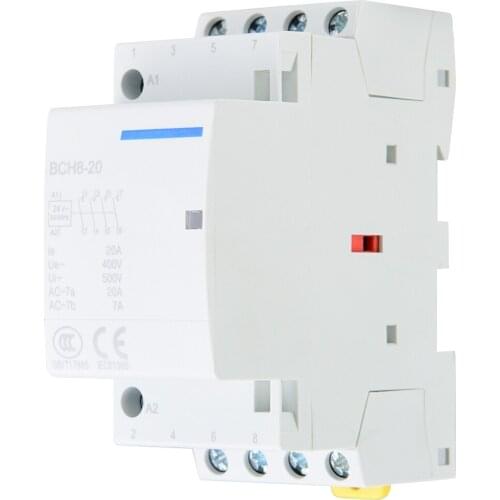 4P 20A 2NO 2NC Household AC Contactor DIN Rail Mount Voltage Contactor 220V Household Applications with Wiring Diagram Suppliers
