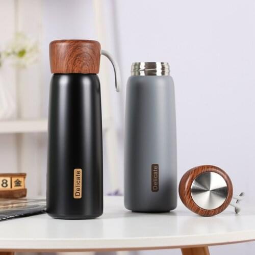 500ML Thermos Bottle Portable Mug Vacuum Flask Coffee Water 304 Stainless Steel Travel Thermal Cup Women Gifts