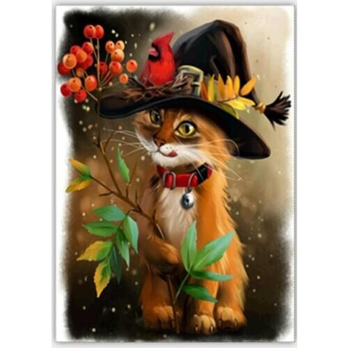 DIY diamond Embroidery animal cat 5D diamond painting of Cross stitch kit for living room Needlework set embroidery with diamond