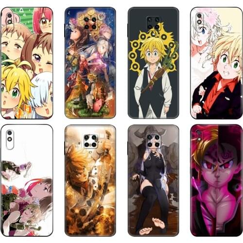 Black tpu Case For Xiaomi Redmi 7A 8 8A 9 9A 9C Case Redmi Note 8T 8 Pro T Note 9 9S 9 Pro Case Nanatsu no Taizai 7 Deadly Sin