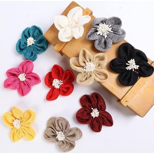 DIY Natural Linen Flower Wedding Party Clothing Home Decoration Accessories