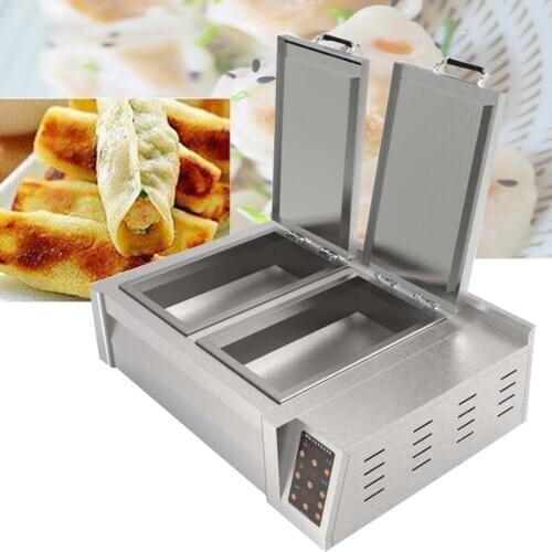 Efficient and popular deep-frying pan dumpling machine