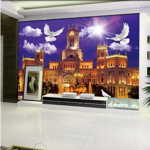 Photo wallpaper European architectural background wall decoration painting mural wallpaper custom lobby wallpaper
