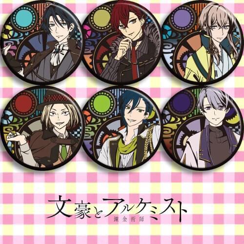 Game Bungo arukemisuto Dazai Osamu 58mm badges creative brooch pins