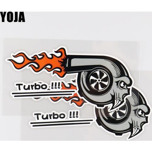 YOJA 16.5X8CM Personality Turbo Car Sticker Vinyl Decal Decor Modern Cartoon Art Fashion 19A-0191